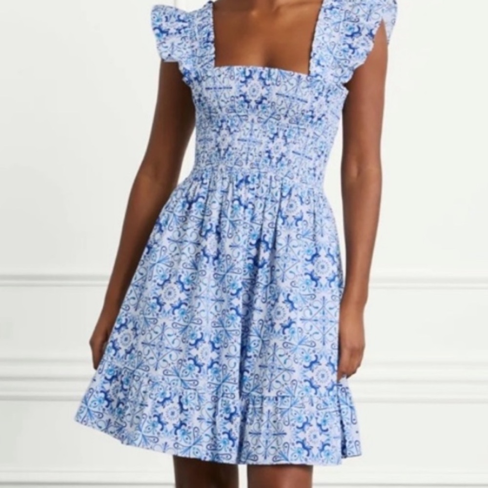 Hill House Blue and White Mini Dress